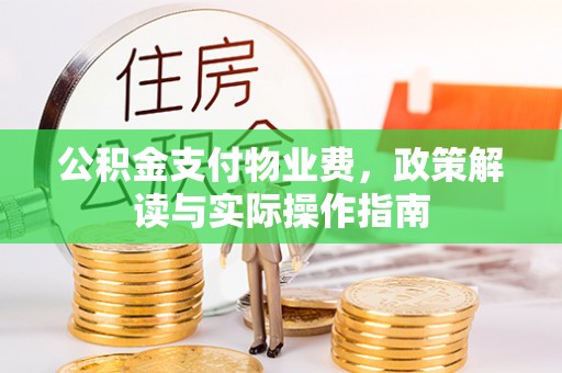顺昌公积金支付物业费，政策解读与实际操作指南