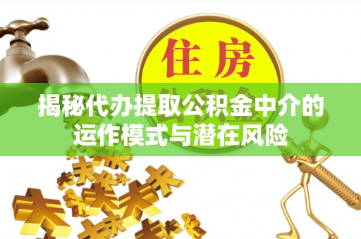 顺昌揭秘代办提取公积金中介的运作模式与潜在风险