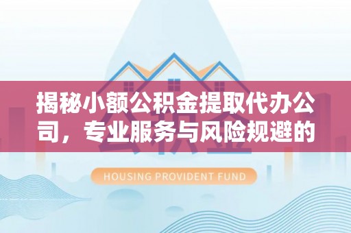 顺昌揭秘小额公积金提取代办公司，专业服务与风险规避的平衡艺术
