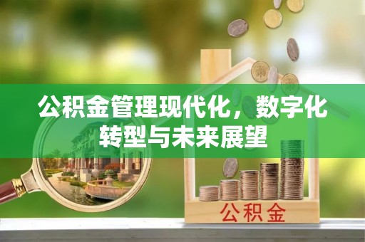 顺昌公积金管理现代化，数字化转型与未来展望