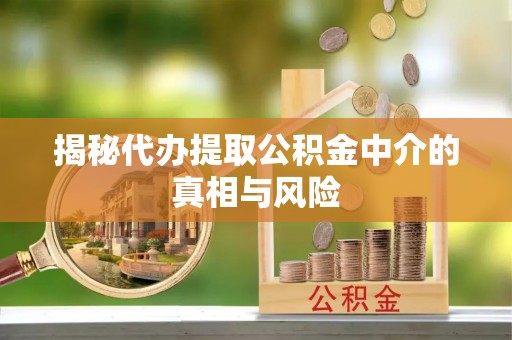 顺昌揭秘代办提取公积金中介的真相与风险
