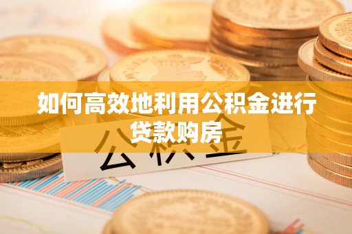 顺昌如何高效地利用公积金进行贷款购房
