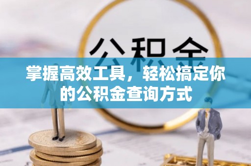 顺昌掌握高效工具，轻松搞定你的公积金查询方式